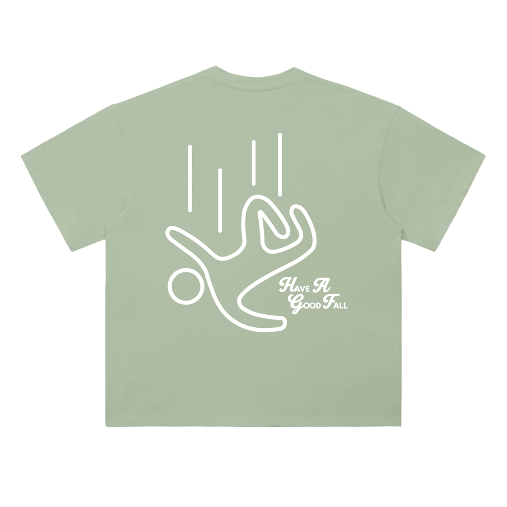 Good Fall Guy Tee (White Print) — Iconic Climbing Streetwear Tee | Good Fall Studio