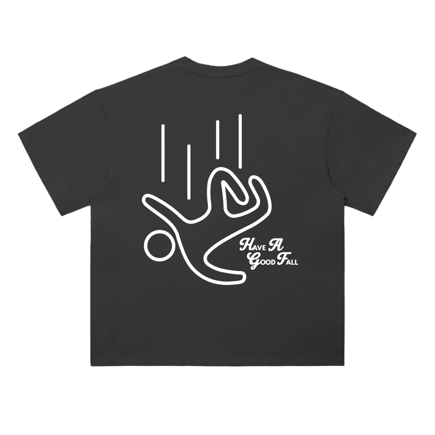 Good Fall Guy Tee (White Print) — Iconic Climbing Streetwear Tee | Good Fall Studio